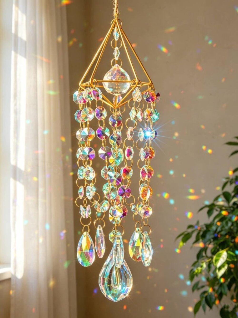 Crystal Suncatchers for Window Hanging Crystals Prism Sun Catchers Indoor